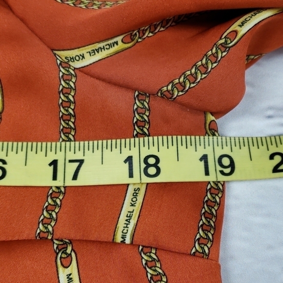 MICHAEL Michael Kors Signature Chain Silky Blouse - Picture 7 of 12